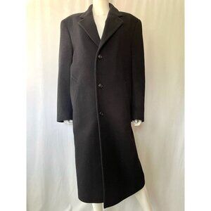 Silver Cloud Men's Cashmere Blend Coat Black Size 46